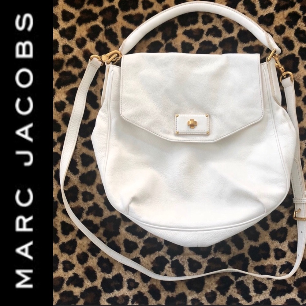 MARC JACOBS  WHITE HOBO / Leather crossbody bag